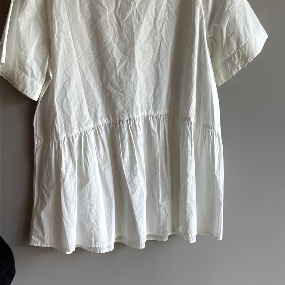 Maeve Ivory Peplum Short Sleeve Top - Picture 7 of 7